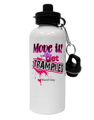 Move It Or Get Trampled Aluminum 600ml Water Bottle-Water Bottles-TooLoud-White-Davson Sales