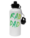 Rad Dad Design - 80s Neon Aluminum 600ml Water Bottle-Water Bottles-TooLoud-White-Davson Sales