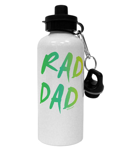 Rad Dad Design - 80s Neon Aluminum 600ml Water Bottle-Water Bottles-TooLoud-White-Davson Sales