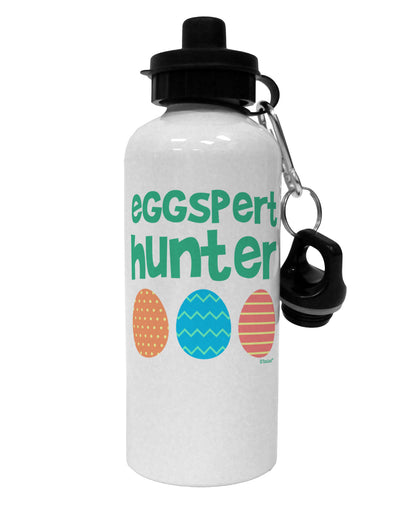 Eggspert Hunter - Easter - Green Aluminum 600ml Water Bottle by TooLoud-Water Bottles-TooLoud-White-Davson Sales