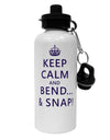 Keep Calm and Bend and Snap Aluminum 600ml Water Bottle-Water Bottles-TooLoud-White-Davson Sales