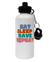 Eat Sleep Rave Repeat Hypnotic Aluminum 600ml Water Bottle by TooLoud-Water Bottles-TooLoud-White-Davson Sales