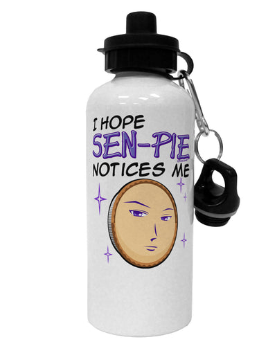 I Hope Sen-Pie Notices Me Aluminum 600ml Water Bottle-Water Bottles-TooLoud-White-Davson Sales