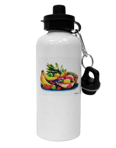 TooLoud Watercolor Fruit Bowl 3 Aluminum 600ml Water Bottle-Water Bottles-TooLoud-White-Davson Sales