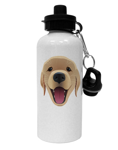 Cute Golden Retriever Puppy Face Aluminum 600ml Water Bottle-Water Bottles-TooLoud-White-Davson Sales