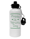 Happy St Patricks Day Clovers Aluminum 600ml Water Bottle-Water Bottles-TooLoud-White-Davson Sales