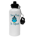 Owl Too Cute Blue Aluminum 600ml Water Bottle-Water Bottles-TooLoud-White-Davson Sales