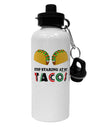 Stop Staring At My Tacos Aluminum 600ml Water Bottle-Water Bottles-TooLoud-White-Davson Sales