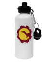 Dinosaur Silhouette Splatter Design Aluminum 600ml Water Bottle by TooLoud-Water Bottles-TooLoud-White-Davson Sales