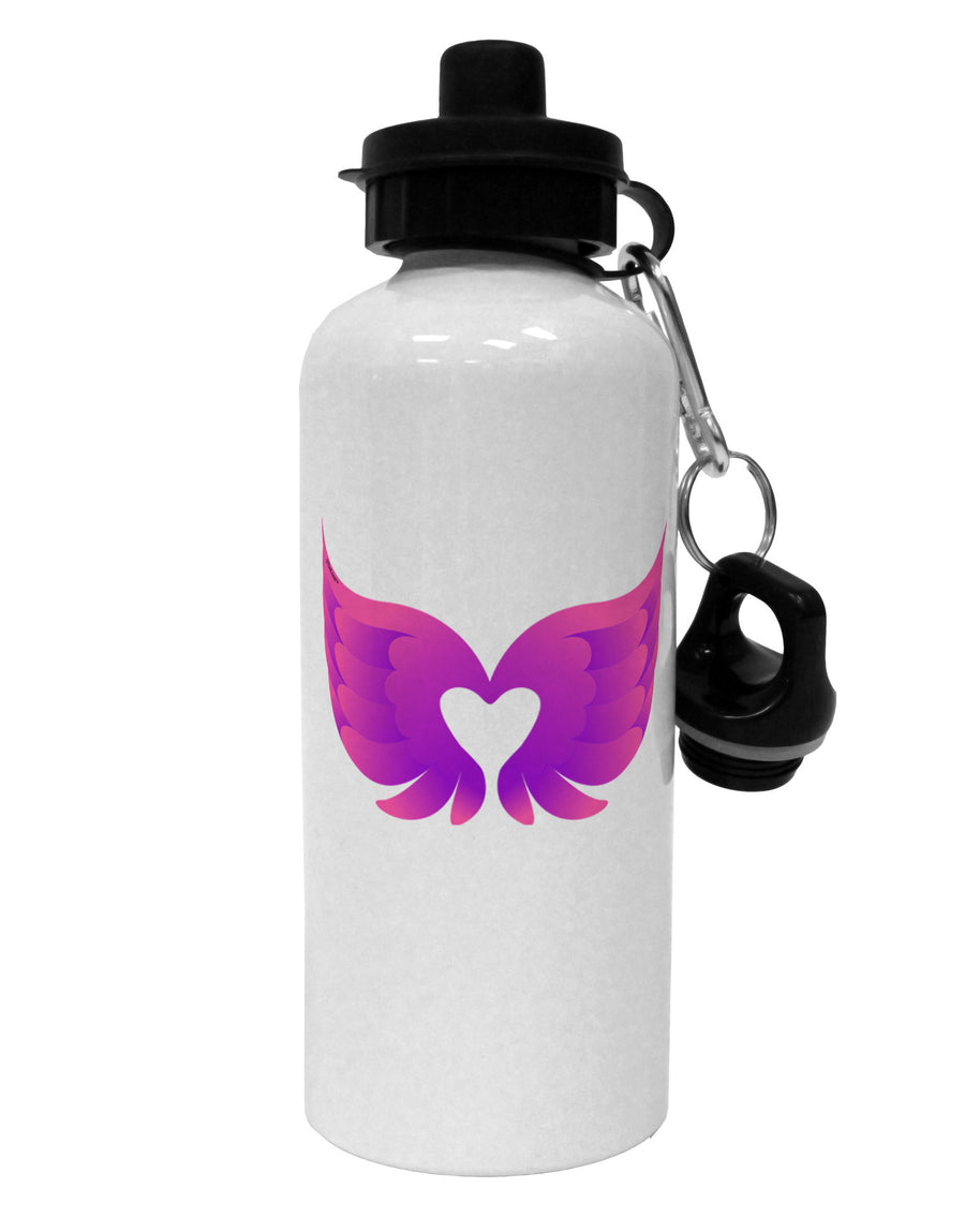 Cute Angel Wings Pair Heart Aluminum 600ml Water Bottle-Water Bottles-TooLoud-White-Davson Sales