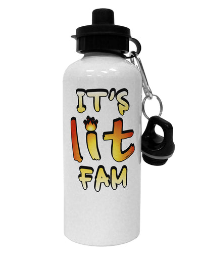 It's Lit Fam Aluminum 600ml Water Bottle-Water Bottles-TooLoud-White-Davson Sales