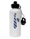 Wizard Tie Blue and Silver Aluminum 600ml Water Bottle-Water Bottles-TooLoud-White-Davson Sales