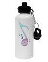 Music Note Typography Aluminum 600ml Water Bottle-Water Bottles-TooLoud-White-Davson Sales