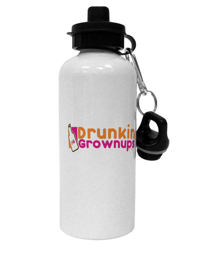 Drunken Grown ups Funny Drinking Aluminum 600ml Water Bottle by TooLoud-Water Bottles-TooLoud-White-Davson Sales