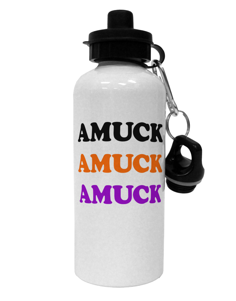 Amuck Amuck Amuck Halloween Aluminum 600ml Water Bottle-Water Bottles-TooLoud-White-Davson Sales
