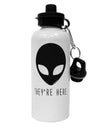 Alien They Are Here Aluminum 600ml Water Bottle-Water Bottles-TooLoud-White-Davson Sales