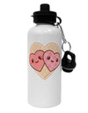 Super Cute Kawaii Hearts Aluminum 600ml Water Bottle-Water Bottles-TooLoud-White-Davson Sales