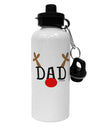 Matching Family Christmas Design - Reindeer - Dad Aluminum 600ml Water Bottle by TooLoud-Water Bottles-TooLoud-White-Davson Sales