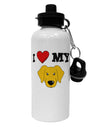 I Heart My - Cute Yellow Labrador Retriever Dog Aluminum 600ml Water Bottle by TooLoud-Water Bottles-TooLoud-White-Davson Sales