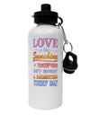 Love is like Sunshine - Quote Aluminum 600ml Water Bottle-Water Bottles-TooLoud-White-Davson Sales