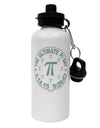 The Ultimate Pi Day Emblem Aluminum 600ml Water Bottle by TooLoud-Water Bottles-TooLoud-White-Davson Sales