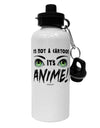 Not A Cartoon Eyes Green Aluminum 600ml Water Bottle by TooLoud-Water Bottles-TooLoud-White-Davson Sales