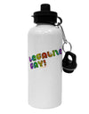 Legalize Gay - Rainbow Aluminum 600ml Water Bottle-Water Bottles-TooLoud-White-Davson Sales