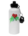 Holly Watercolor Aluminum 600ml Water Bottle-Water Bottles-TooLoud-White-Davson Sales