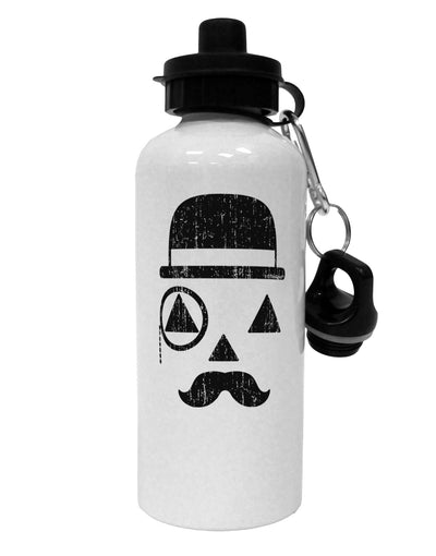 Gentleman Pumpkin Distressed Aluminum 600ml Water Bottle-Water Bottles-TooLoud-White-Davson Sales