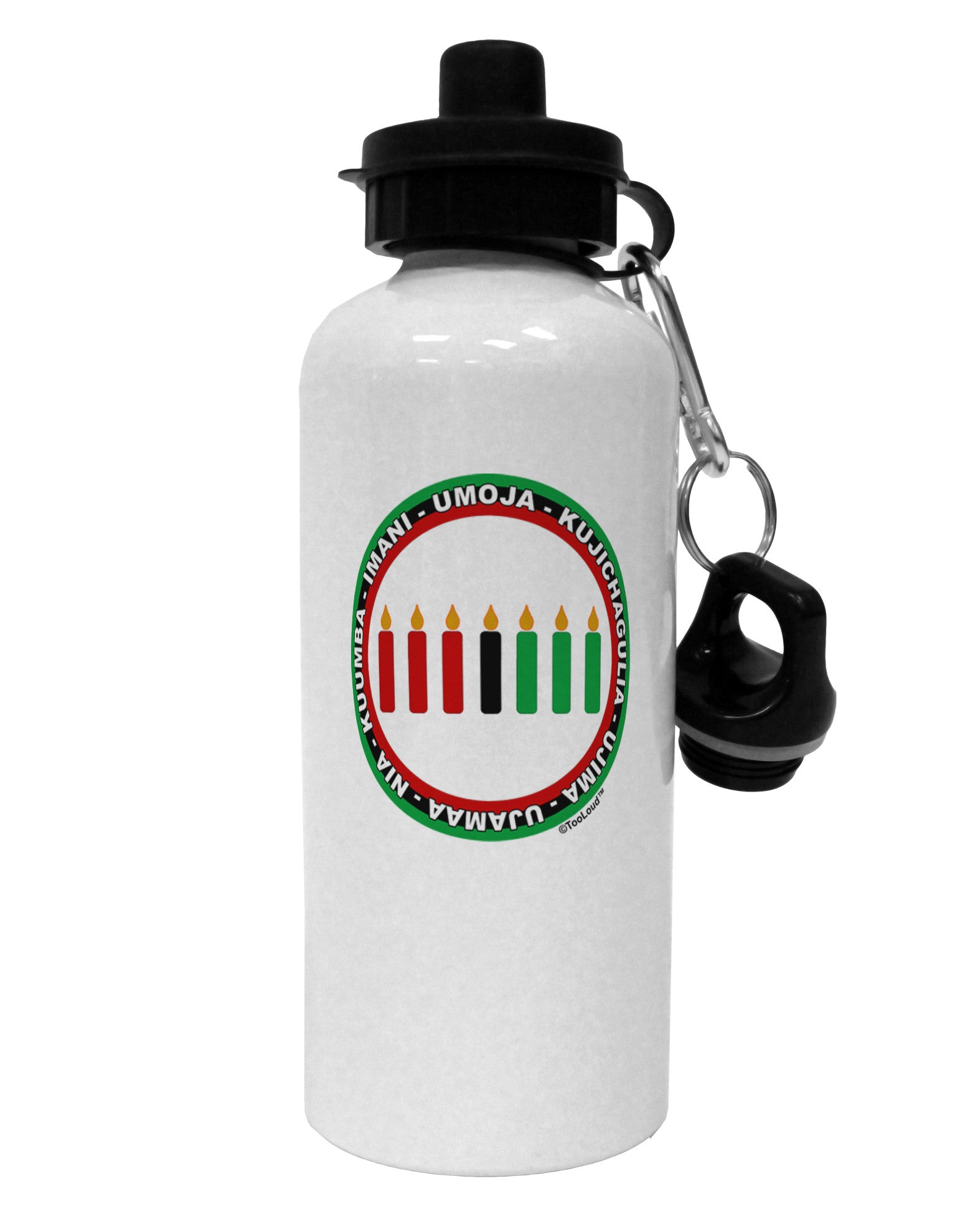 7 Principles Circle Aluminum 600ml Water Bottle-Water Bottles-TooLoud-White-Davson Sales