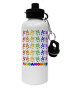 Pandamonium Rainbow Pandas Aluminum 600ml Water Bottle by TooLoud-Water Bottles-TooLoud-White-Davson Sales