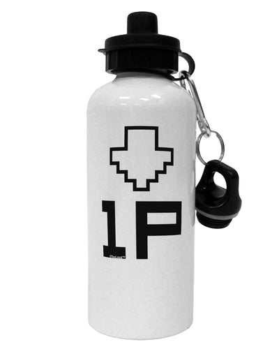 Player One Couples Design Aluminum 600ml Water Bottle-Water Bottles-TooLoud-White-Davson Sales