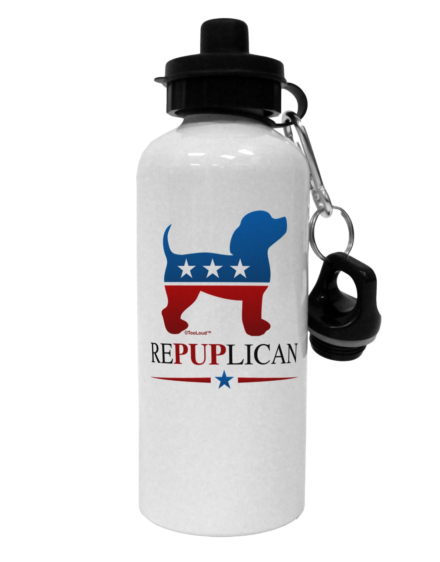 RePUPlican Aluminum 600ml Water Bottle-Water Bottles-TooLoud-White-Davson Sales
