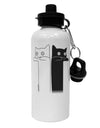 Longcat and Tacgnol - Internet Humor Aluminum 600ml Water Bottle by TooLoud-Water Bottles-TooLoud-White-Davson Sales