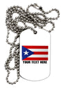 Custom Text Puerto Rico Flag Adult Dog Tag Chain Necklace-Dog Tag Necklace-TooLoud-1 Piece-Davson Sales