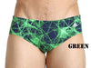 Adidas Mens Printed Competitive Male Swim Briefs-Mens swimsuits-Addidas-Green-30-Davson Sales