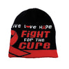 HIV/AIDS Awareness Beanie Skullcap Hat, Walk or Run Cap-knit beanie-Davson Sales-One Size-Black/Pink/White-Davson Sales