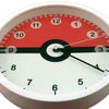 Sporty Red and White Circle 10 InchRound Wall Clock with Numbers All Over Print