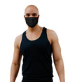 Black Cotton Knit Face Mask 3 Layer
