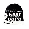 Lung Cancer Awareness Beanie Skullcap Hat, Walk or Run Cap-knit beanie-Davson Sales-One Size-Black/White-Davson Sales