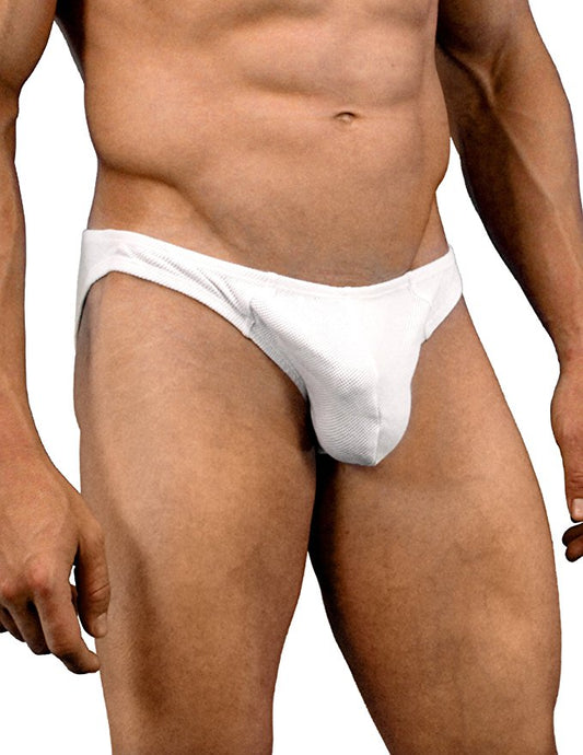 LOBBO Cotton Mesh Men's Bikini Underwear-Mens Bikini Underwear-LOBBO-Small-White-Davson Sales