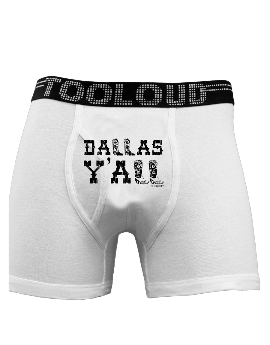 Dallas Y'all - Boots - Texas Pride Boxer Briefs-Boxer Briefs-TooLoud-White-Small-Davson Sales