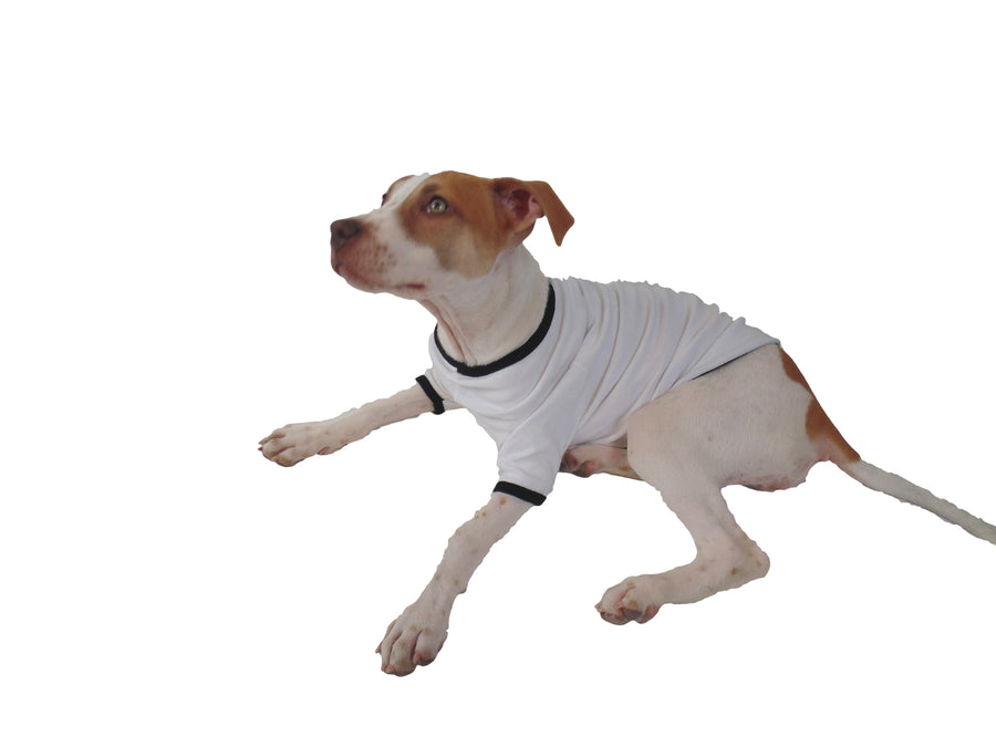 3D Style Celtic Knot 4 Leaf Clover Stylish Cotton Dog Shirt-Dog Shirt-TooLoud-White-with-Black-Small-Davson Sales