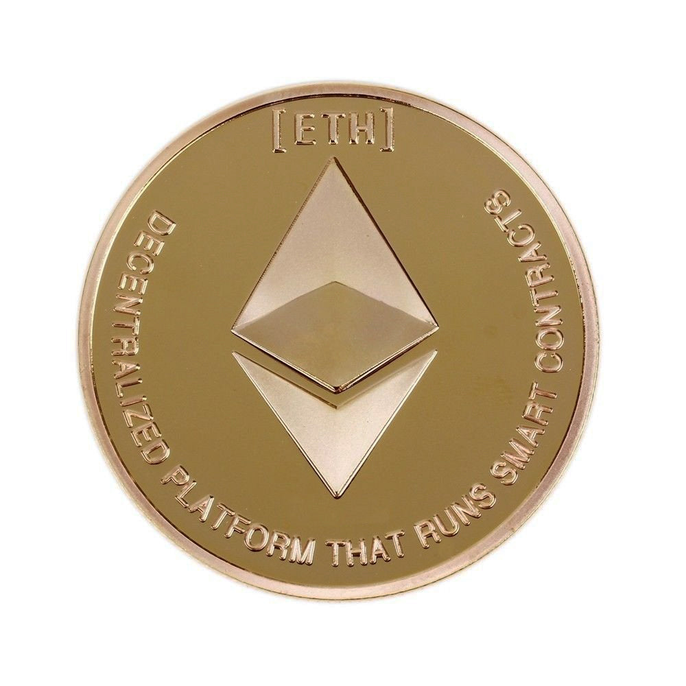 Ethereum Coin Crypto Currency Token-novelty coin-Davson Sales-Gold-Davson Sales