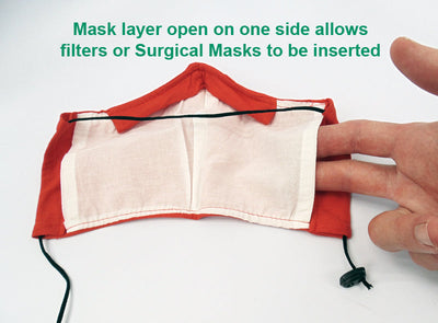 Adjustable Elastic Fabric Face Mask with Clasp (Won't Hurt Ears)-face mask-Any Mask-Red-Davson Sales