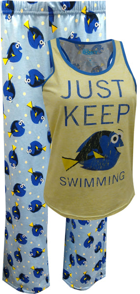 Finding Dory Capri and Tank Pajamas Just Keep Swimming-pajamas-Briefly Stated-Small-Davson Sales
