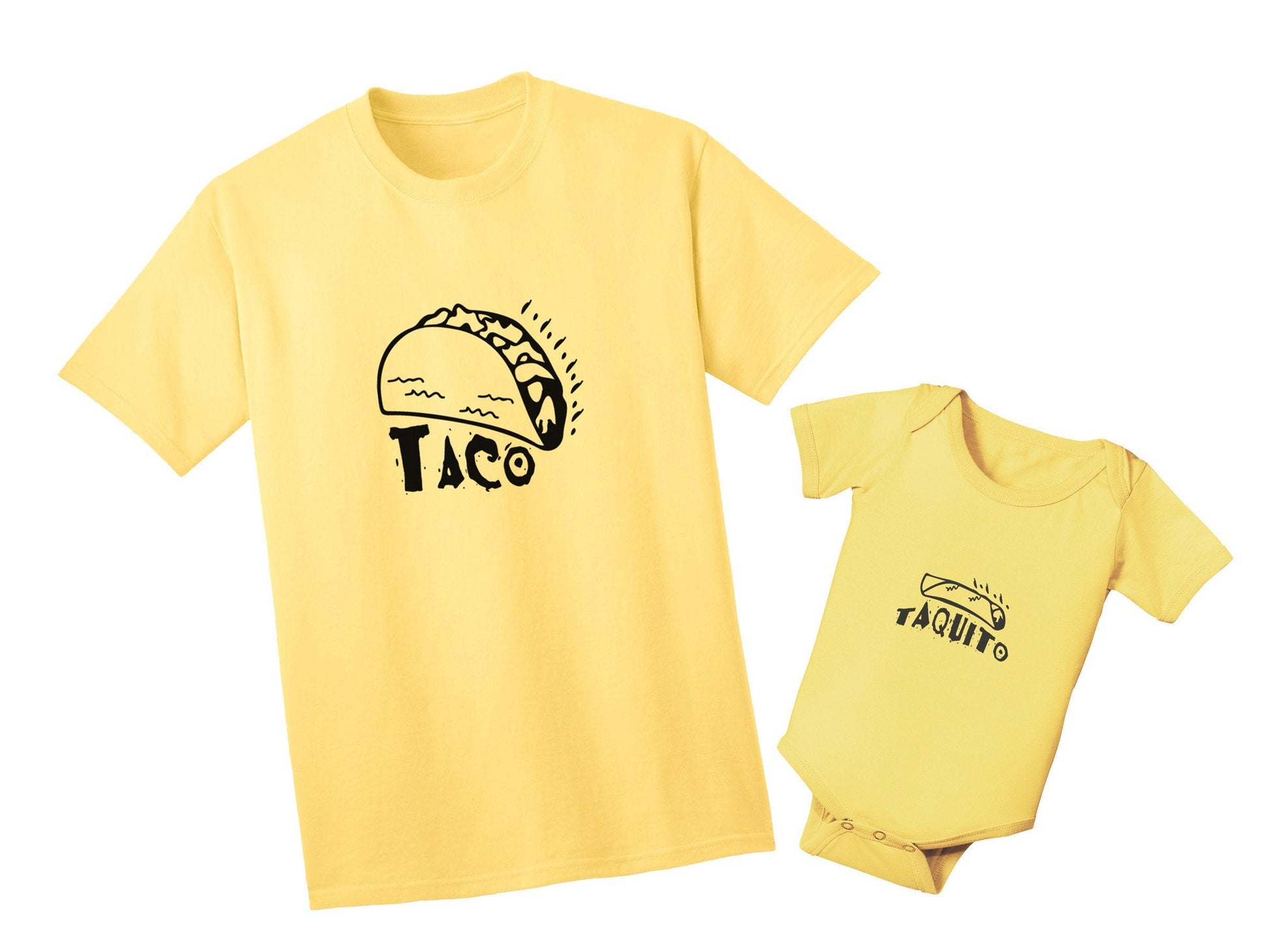 Taco, Taquito Father Son Fathers Day Matching Shirt Daddy and Baby Matching Fathers Day Shirt Taco and Taquito Matching Taco Shirt Set-Matching T-Shirts-TooLoud-Small-Bodysuit 6M-Davson Sales