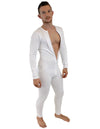 Mens Union Suit Stretch Thermal Cotton by NDS Wear-Union Suit-NDS Wear-White-Small-Davson Sales