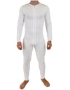 Mens Union Suit Stretch Thermal Cotton by NDS Wear-Union Suit-NDS Wear-White-Small-Davson Sales