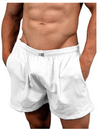 LOBBO French Terry Gym Short for Men-mens shorts-LOBBO-Small-White-Davson Sales